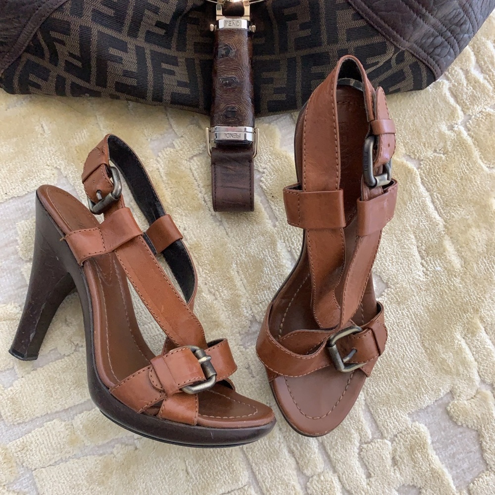 Fendi leather sandals.